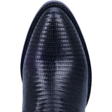 Dan Post Winston Lizard Western Pull On Black Leather Boots Men DP3050R