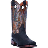 Dan Post Deuce Western Pull On Black Leather Boots Men DP4558