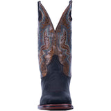 Dan Post Deuce Western Pull On Black Leather Boots Men DP4558