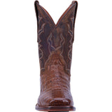 Dan Post Caiman Kingsly Broad Square Toe Western Boots Brown Leather Men DP4807