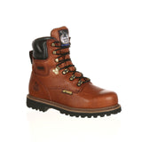 Georgia Men’s Hammer Work Boots 8" Steel Toe Internal Met Guard EH Brown G8315