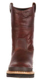 Georgia Giant Men’s Boots 11" Wellington Steel Toe Pull On Leather Brown G4374