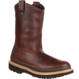 Georgia Giant Men’s Boots 11"  Wellington Soft Toe Pull On Leather  Brown G4274