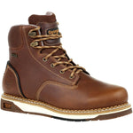 Georgia Men’s Boots 6" Waterproof Wedge Electrical Hazard Leather Brown GB00350