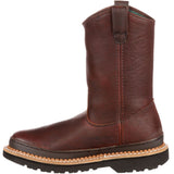 Georgia Giant Men’s Boots 11"  Wellington Soft Toe Pull On Leather  Brown G4274