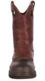 Georgia Men’s Work Boots 11" MUDDOG Wellington Steel Toe Pull On  Brown G5655