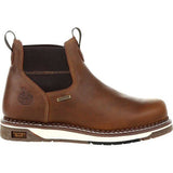 Georgia Men’s Work Boots 5" Waterproof Wedge Chelsea EH Leather Brown GB00352