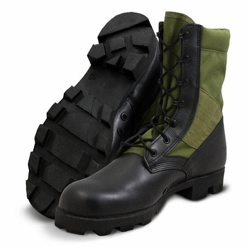 Altama Jungle Boots Panama Sole PX 10.5" Olive Drab Leather Vietnam Era 315506