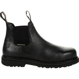 Georgia Giant Revamp Men Boots 6" Waterproof Chelsea EH Leather Black GB00376